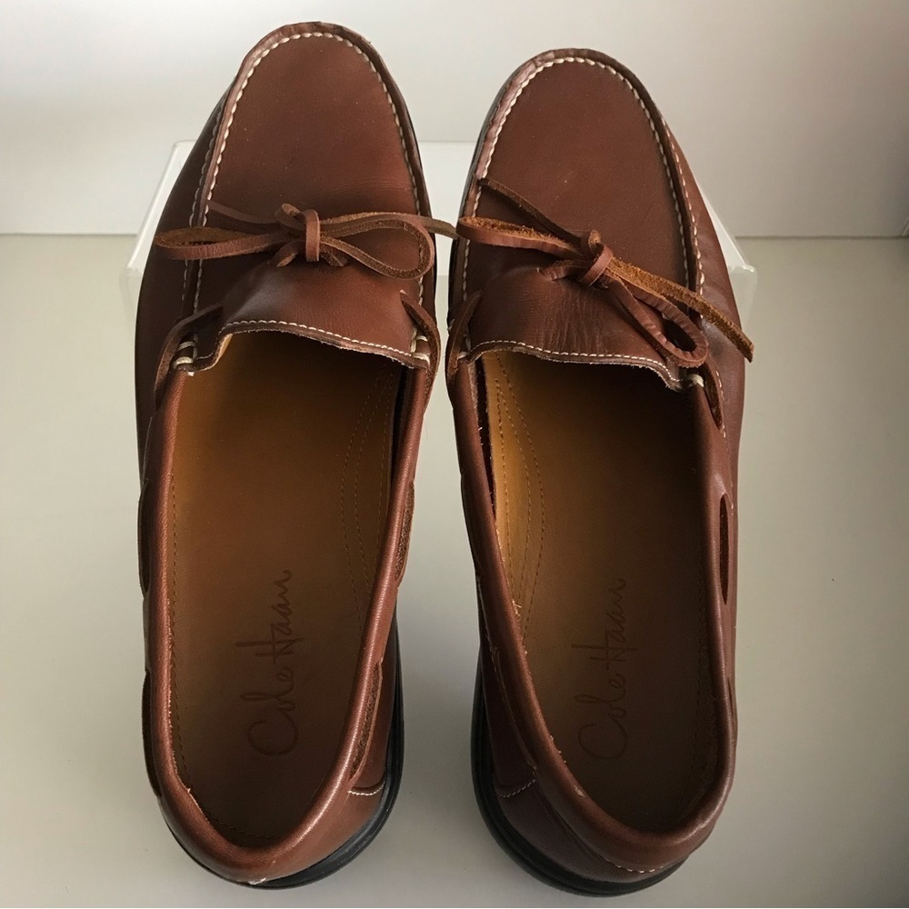 Cole Haan Men's 9.5 M Casual Leather Loafers Brown Slip-on Shoes - Old Stock - Picture 2 of 13